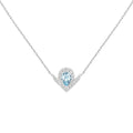 JOSEPHINE BLUE DIAMOND SILVER NECKLACE