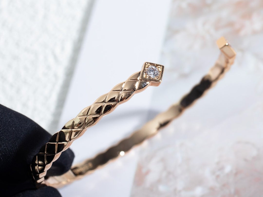 CRUSH BRACELET OPEN CUFF PINK GOLD