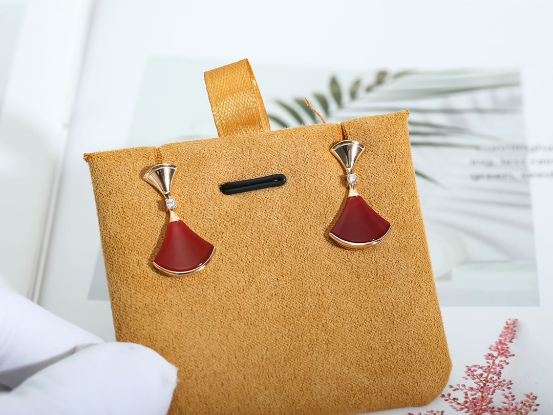 DREAM CARNELIAN PINK GOLD EARRINGS