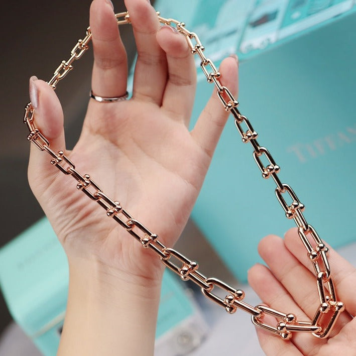 HARDWEAR LINK PINK GOLD NECKLACE
