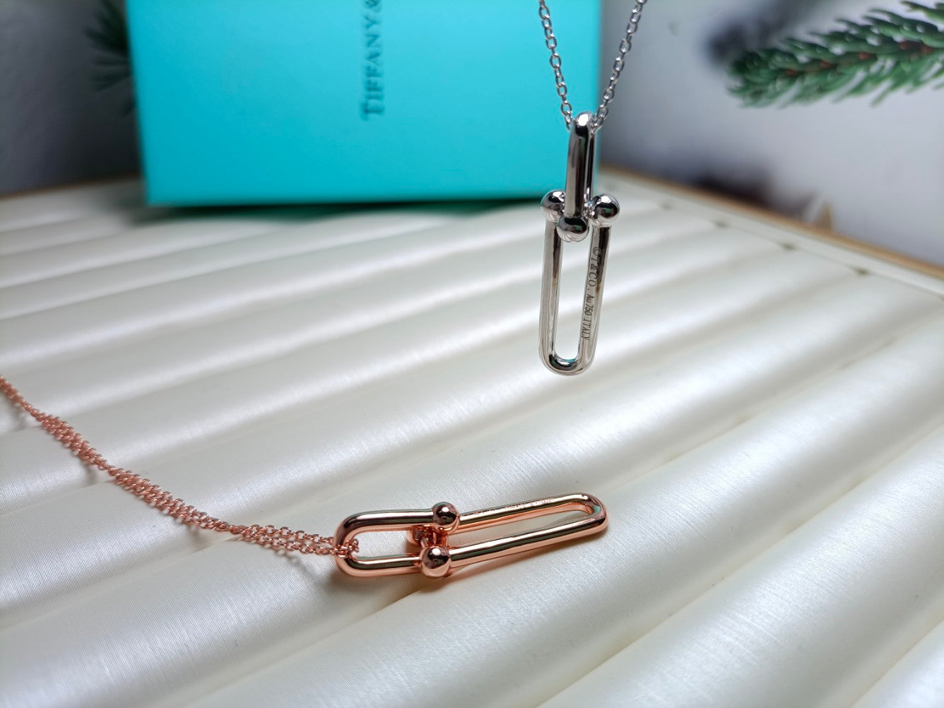 HARDWEAR DROP DOUBLE LINK PEDANT NECKLACE