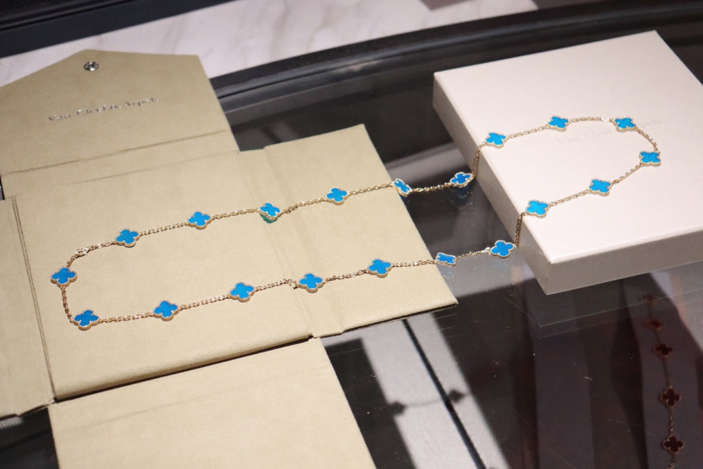 CLOVER 20 MOTIFS TURQUOISE GOLD