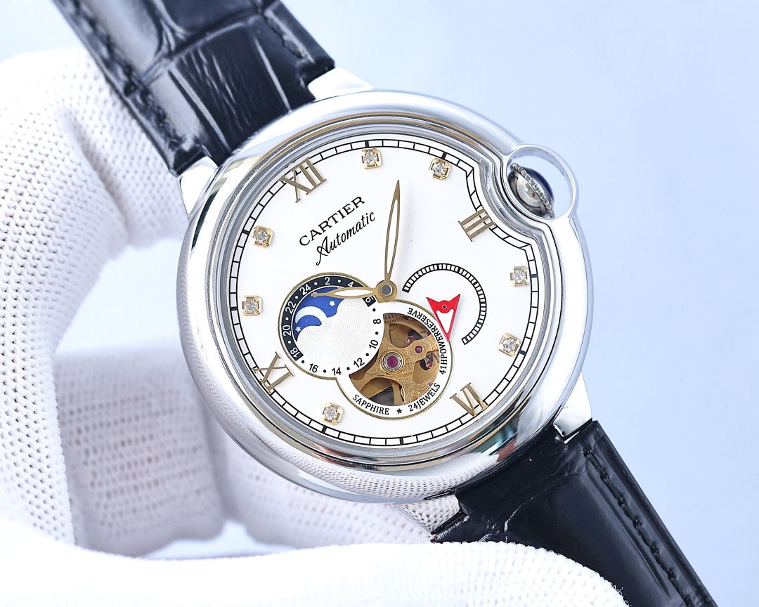 BALLON BLEU 36MM OPEN HEART PINK DIAMOND NUMERALS