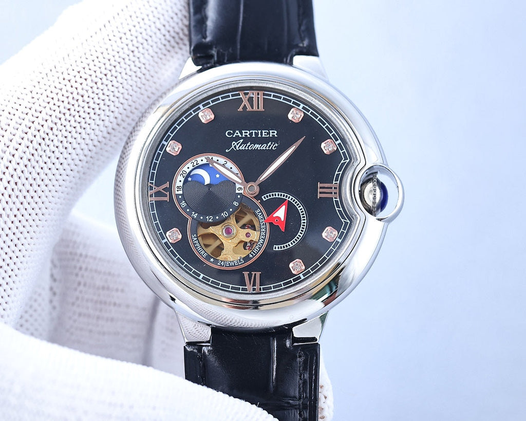 BALLON BLEU 36MM OPEN HEART PINK DIAMOND NUMERALS