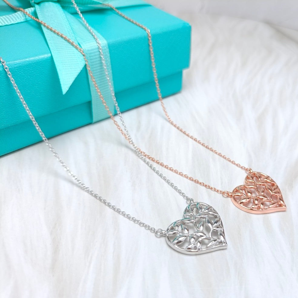 HEART LEAF PEDANT NECKLACE