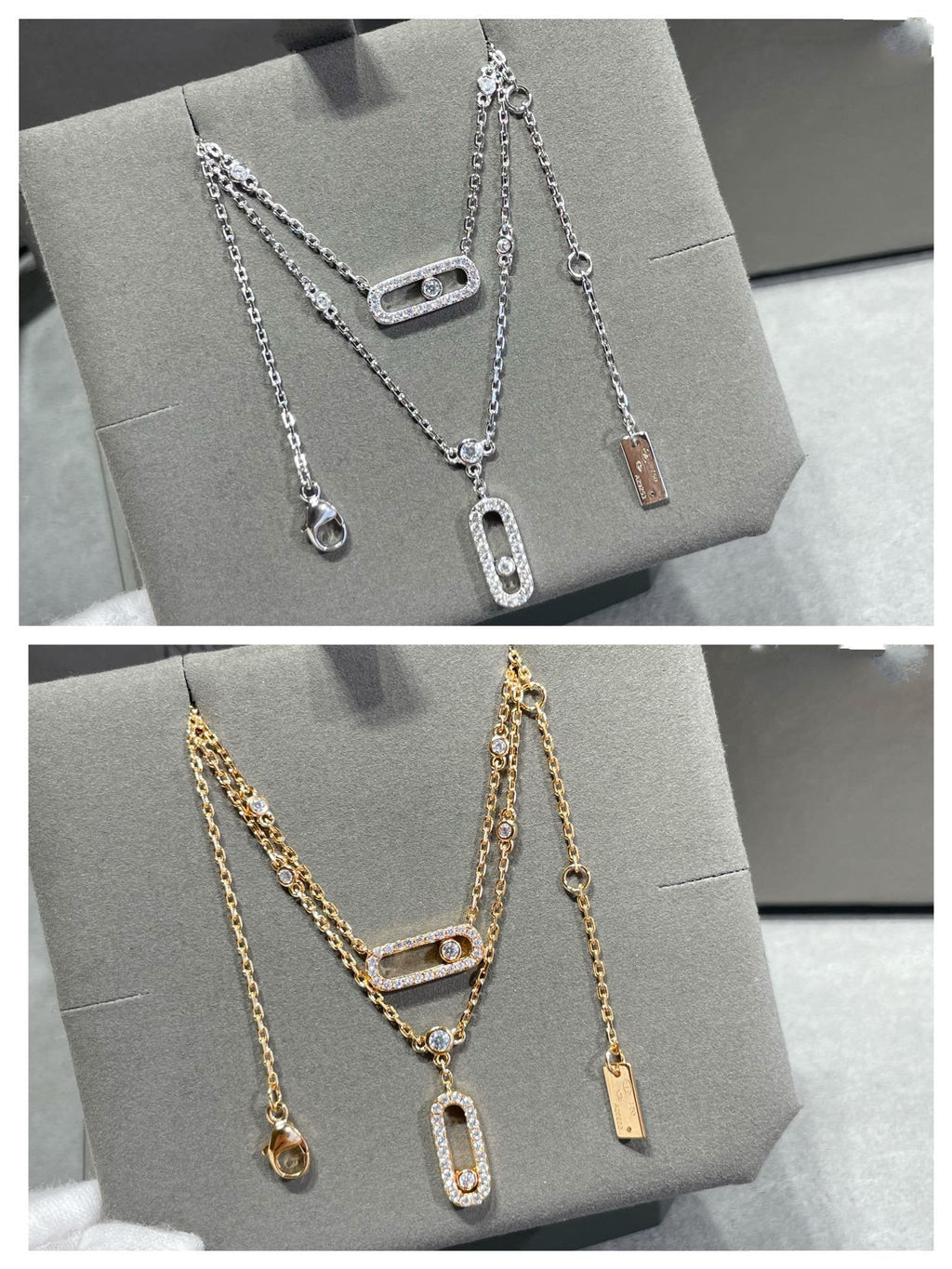 MOVE 2 ROW DIAMOND NECKLACE