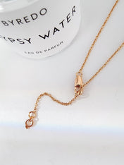 WULU 2 MOTIF PINK MOP PINK GOLD NECKLACE