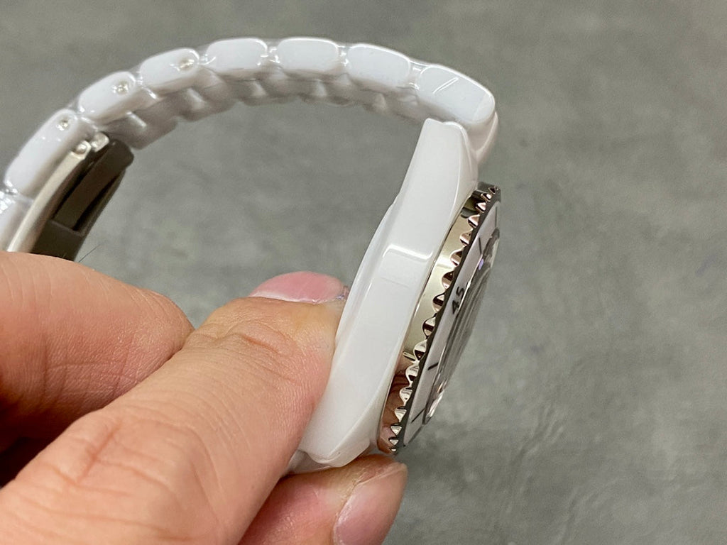 J12 Automatic White Ceramic Black Numerals White Dial