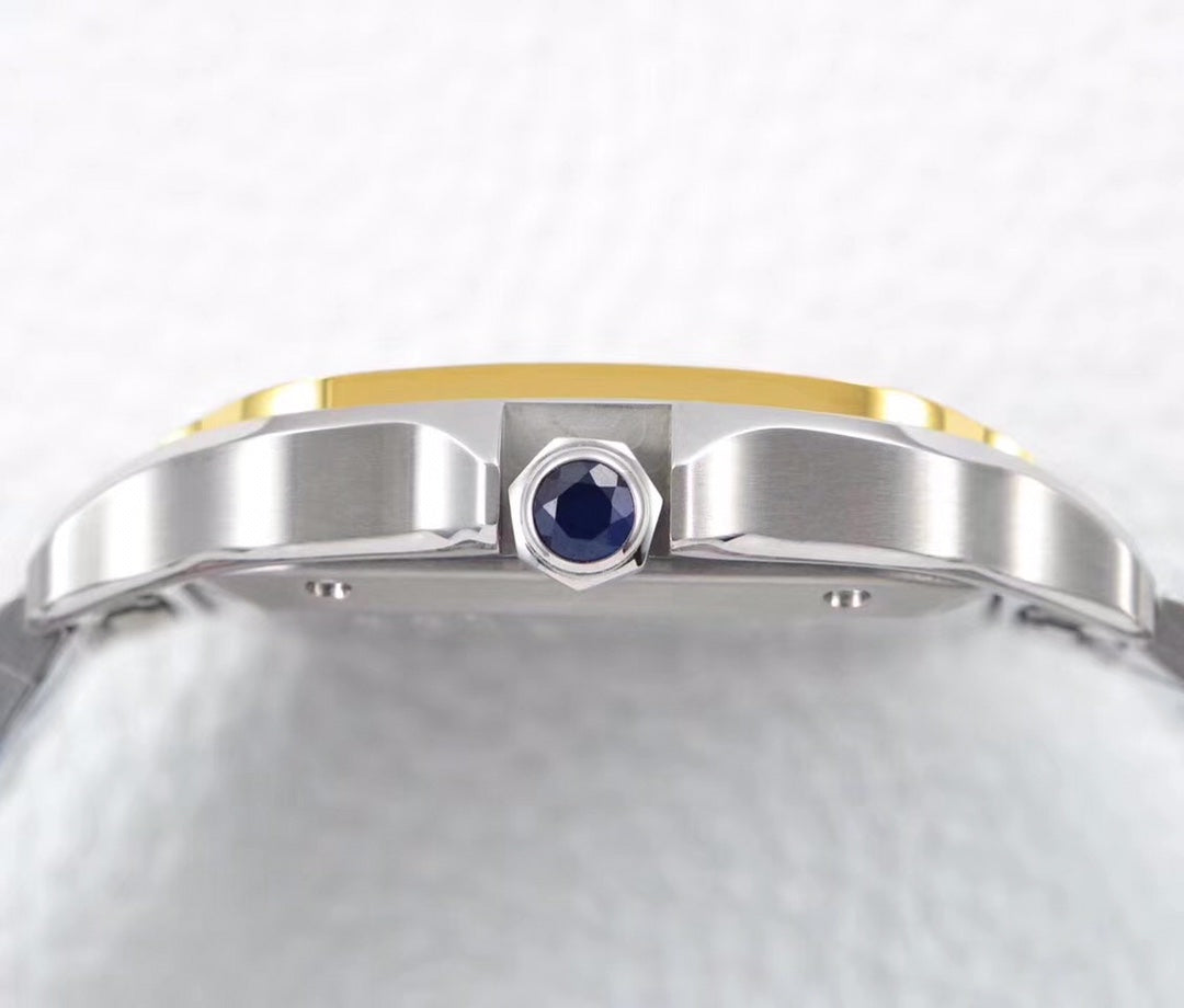 SANTOS LADY 35.1MM AUTOMATIC GOLD STEEL