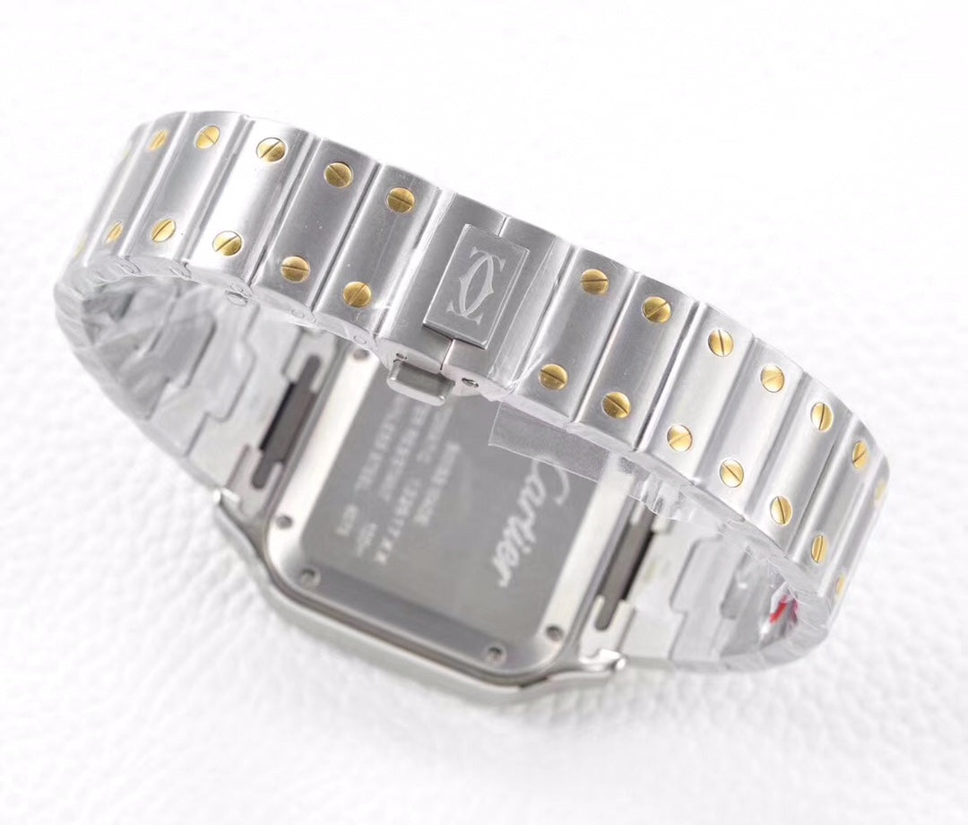 SANTOS LADY 35.1MM AUTOMATIC GOLD STEEL