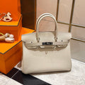 HM BIRKIN 30CM CREAMY WHITE TOGO LEATHER SILVER HARDWARE