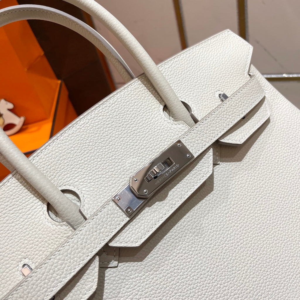 HM BIRKIN 30CM CREAMY WHITE TOGO LEATHER SILVER HARDWARE