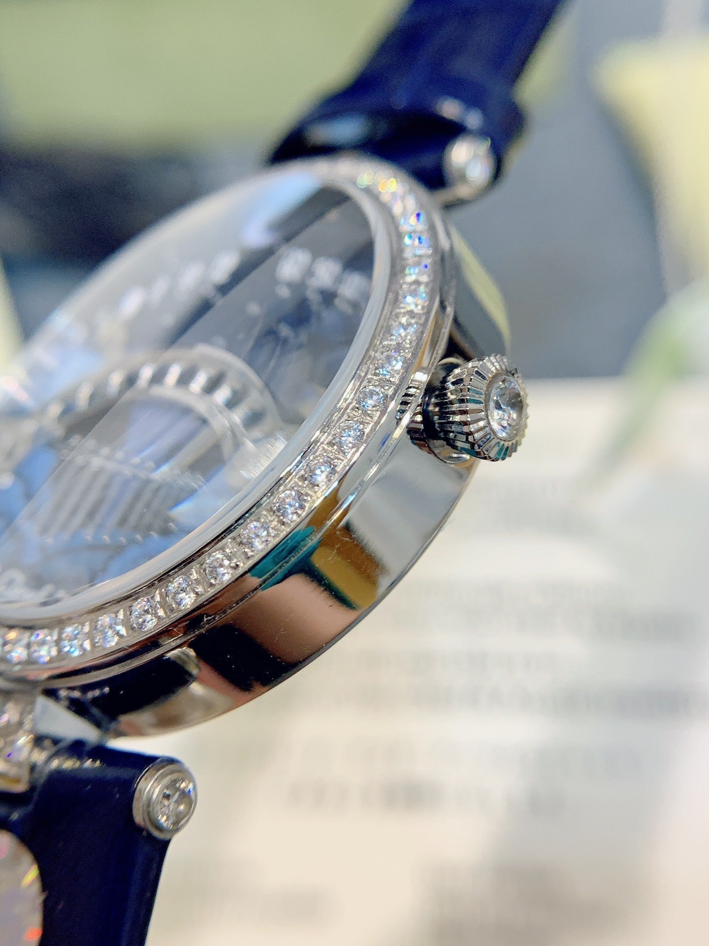 LADY ARPELS LOVER BRIDGE BLUE CROCODILE