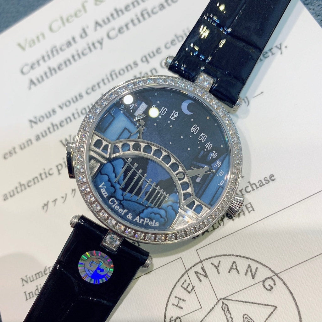 LADY ARPELS LOVER BRIDGE BLACK CROCODILE