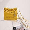 CC HOBO BAG 22 YELLOW LAMBSKIN GOLD HARDWARE