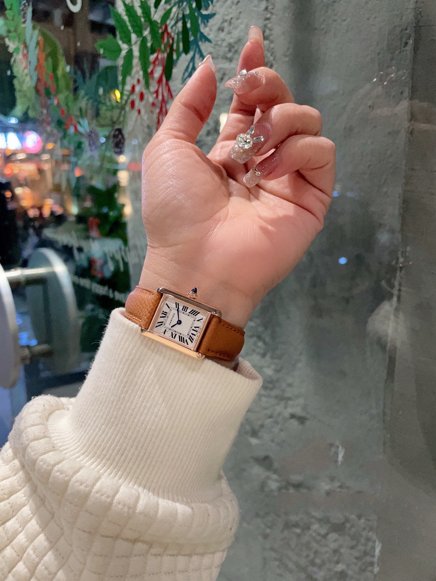 TANK MUST PINK GOLD BROWN EPSOM LEATHER