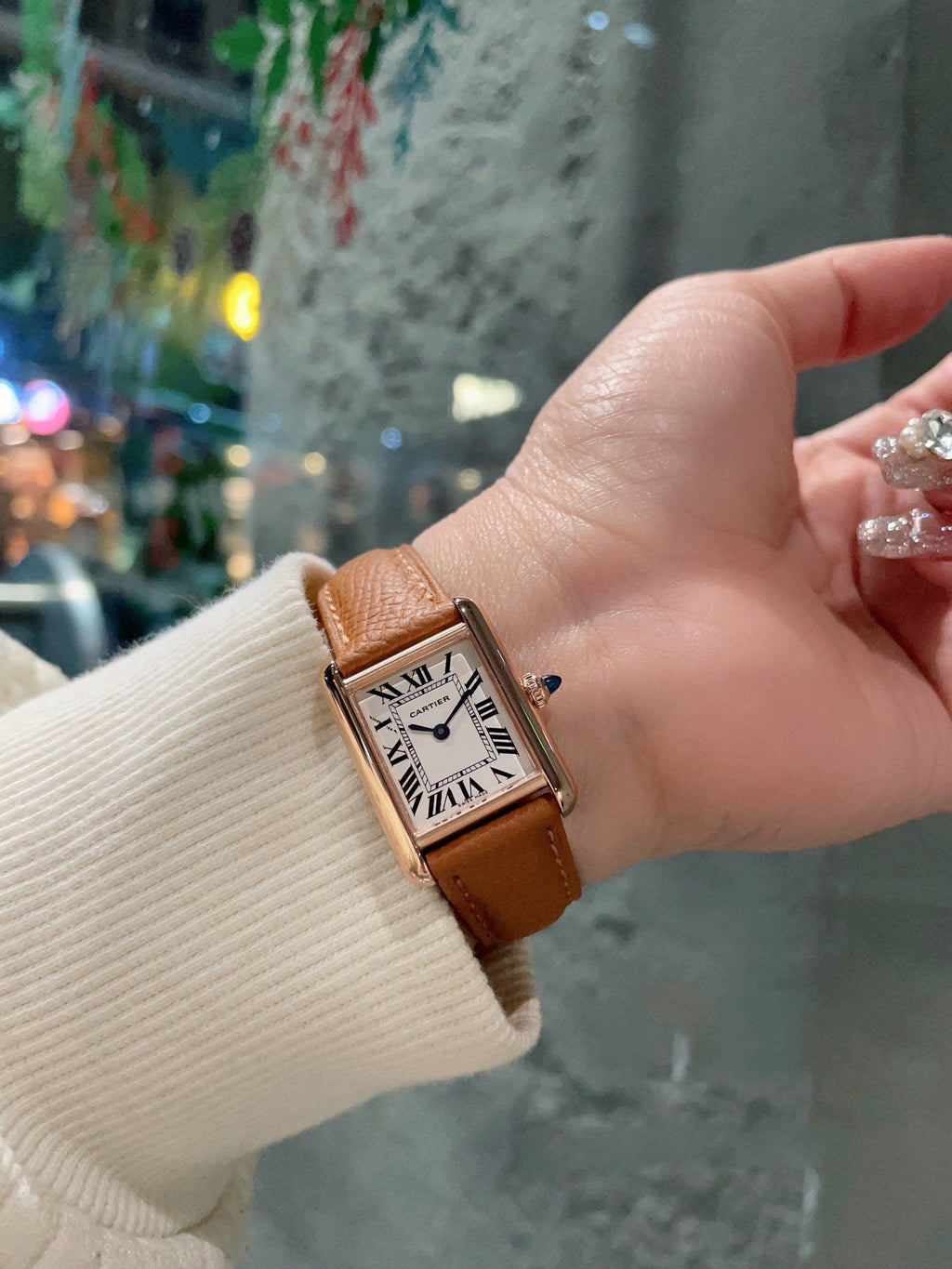 TANK MUST PINK GOLD BROWN EPSOM LEATHER