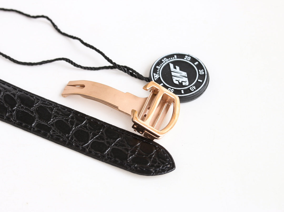 TANK SOLO PINK GOLD DIAMOND BEZEL CROCODILE LEATHER