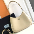 CLEO 30 BEIGE BRUSHED LEATHER SHOULDER BAG
