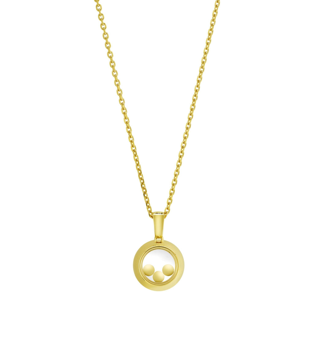 HAPPY PEDANT GOLD 3 DIAMOND NECKLACE