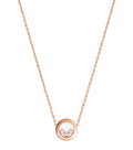 HAPPY PEDANT PINK GOLD 3 DIAMOND NECKLACE