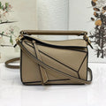 LOE MINI 18 PUZZLE BAG IN DARK KHAKI GREEN CALFSKIN