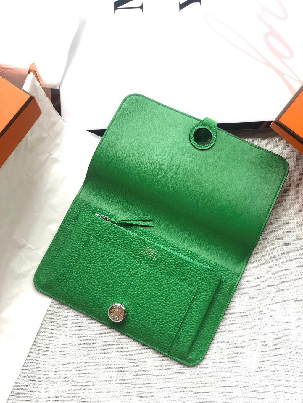 HM Dogon Wallet 20 Green Togo Shw