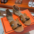 SANTORINI SANDAL COPPER CALFSKIN