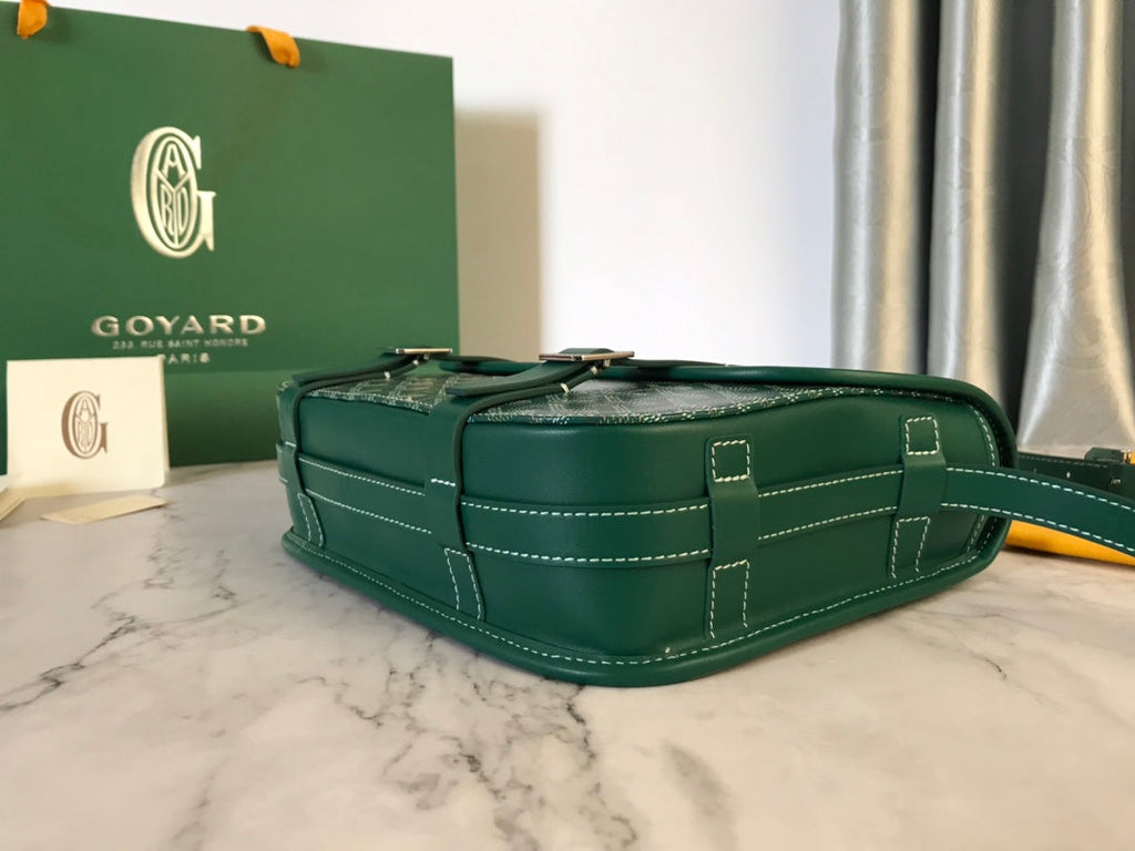 BELVEDERE II BAG 28 IN GREEN GOYARDINE CANVAS
