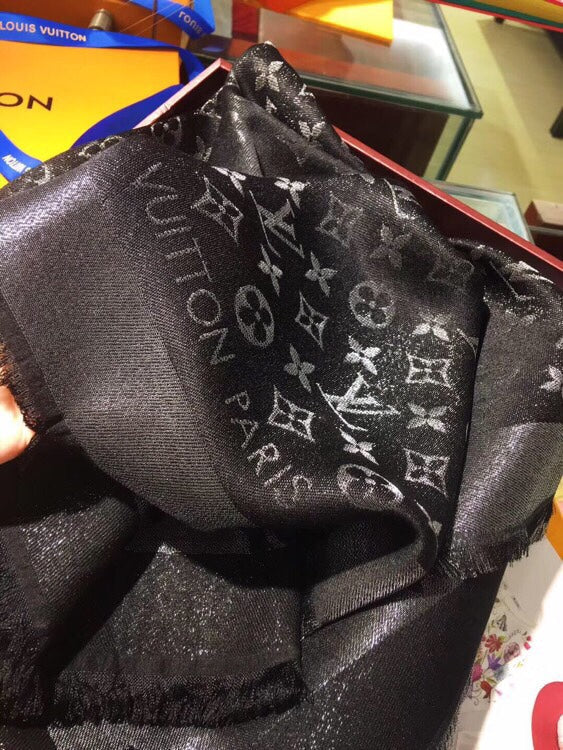 LV SCARF 140 CM IN WOOL MIX SILK 693003