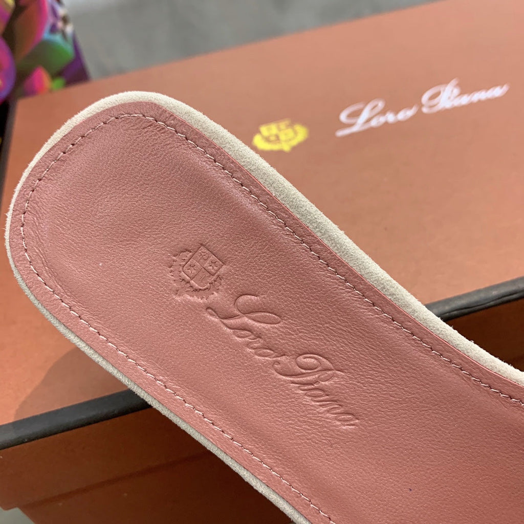 LP SUMMER CHARMS SANDALS LIGHT GRAY AND PINK SUEDE