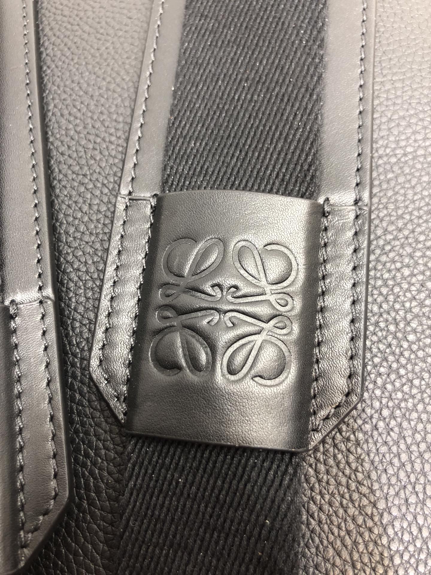 LOE 39 MILITARY BACKPACK IN BLACK SOFT GRAINED CALFSKIN