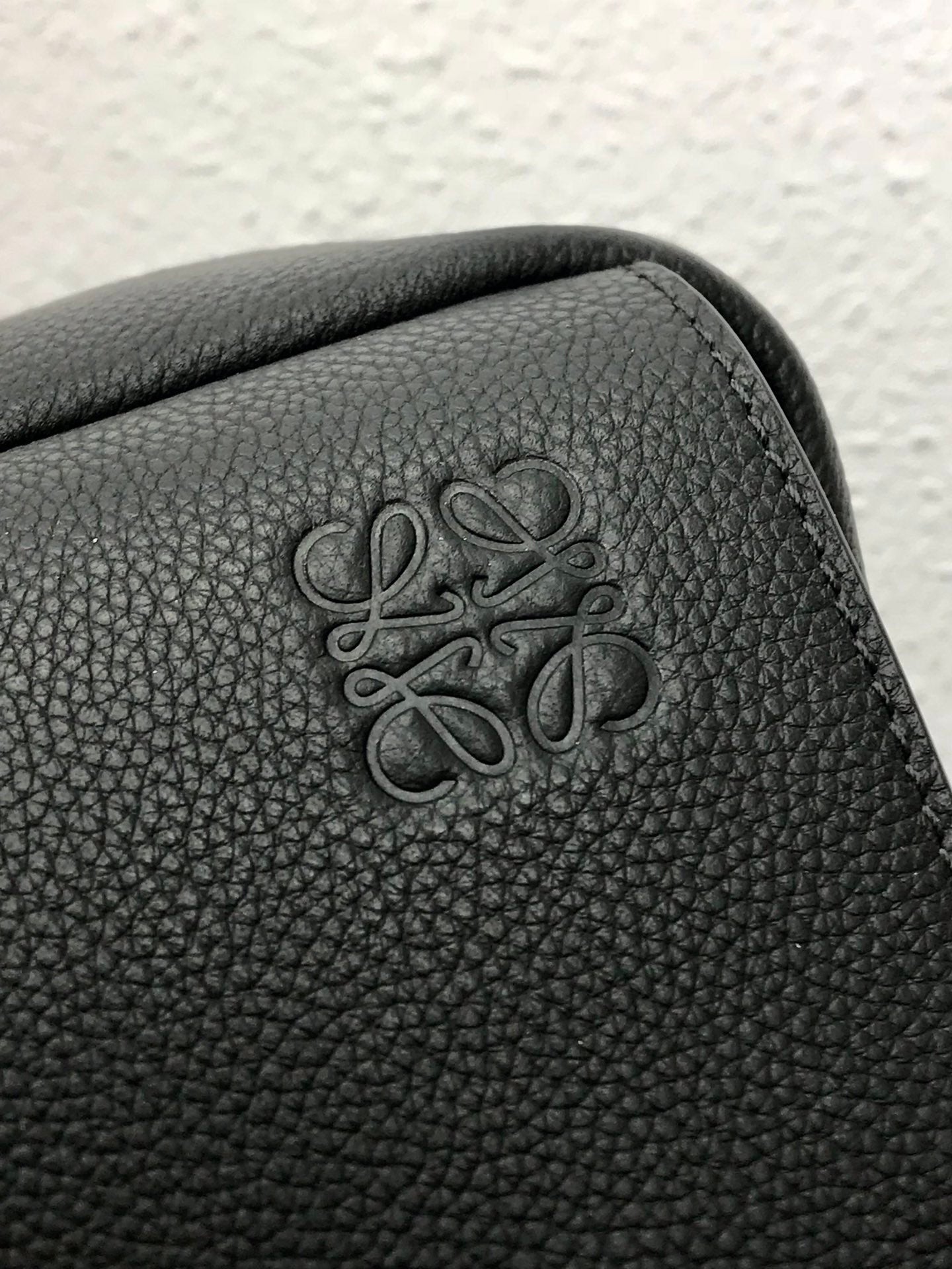 LOE 39 MILITARY BACKPACK IN BLACK SOFT GRAINED CALFSKIN