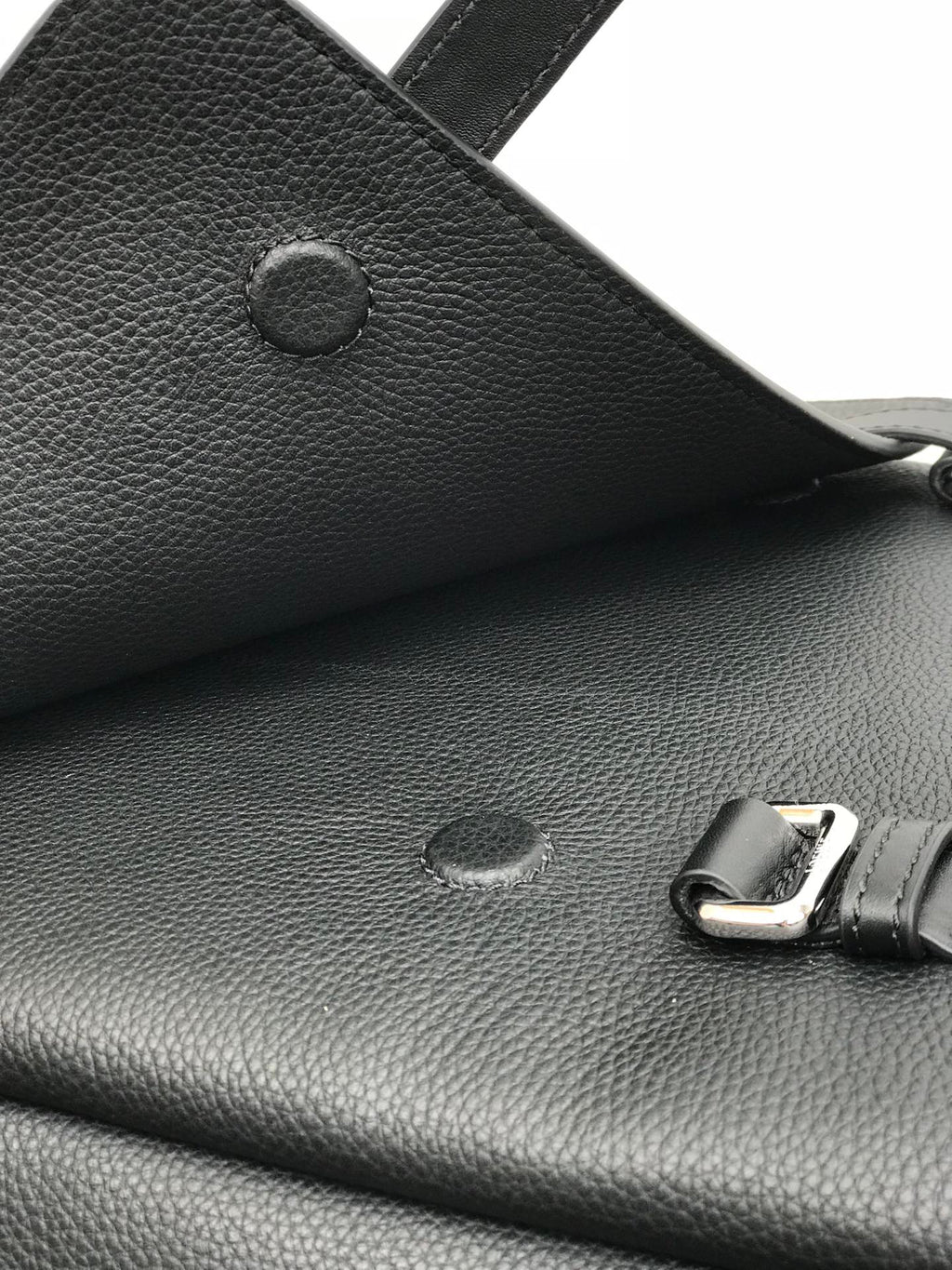 LOE 39 MILITARY BACKPACK IN BLACK SOFT GRAINED CALFSKIN