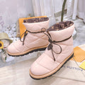 PILLOW COMFORT ANKLE BOOTS IN LIGHT PINK NYLON