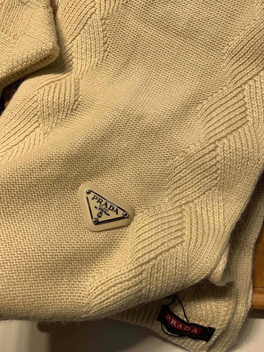 SET SCARF AND HAT IN BISQUE BEIGE WOOL AND RABBIT FUR 416365