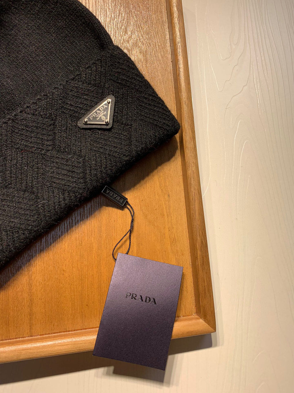 BEANIE HAT IN BLACK WOOL AND RABBIT FUR 361438