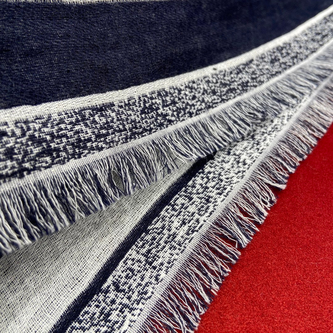 DIOR SCARF 140 CM IN WOOL MIX SILK 667138