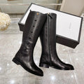 GG CLASSIC KNEE HIGH BOOTS IN BLACK IMPORTED CALFSKIN