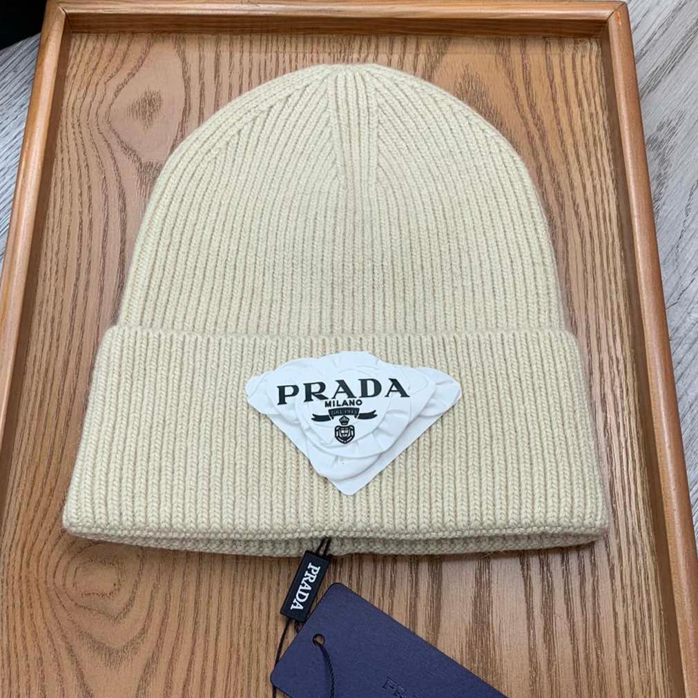 BEANIE HAT IN BISQUE BEIGE WOOL 431355