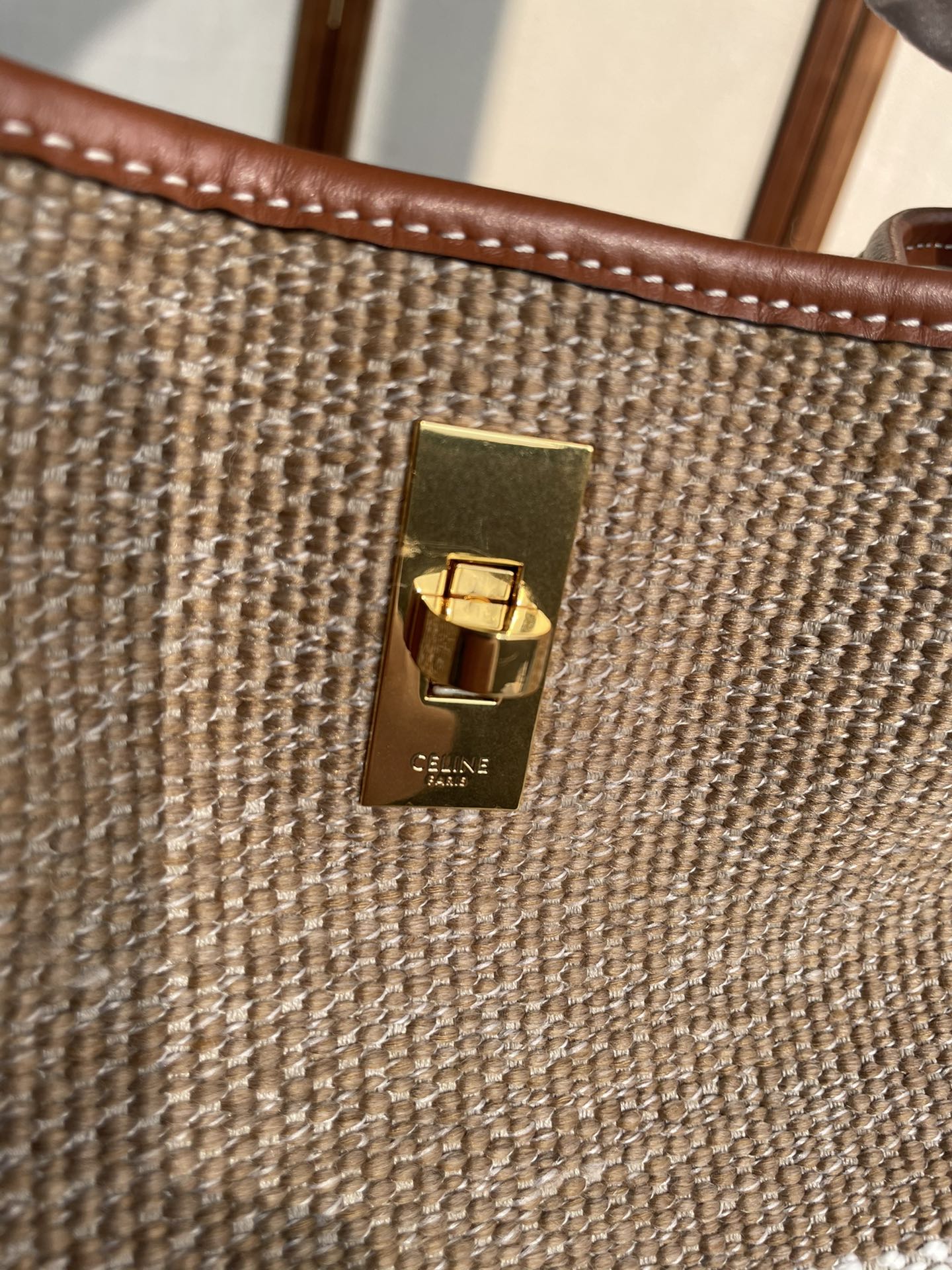 BUCKET 25 IN PRINTED CANVAS BROWN WHITE