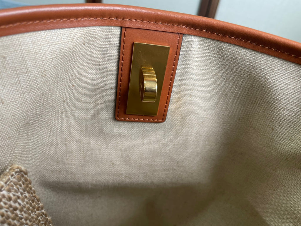 BUCKET 25 IN PRINTED CANVAS BROWN WHITE