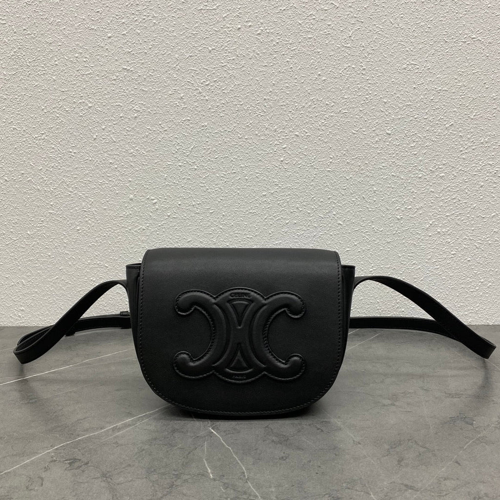 FOLCO CUIR TRIOMPHE 18 IN BLACK CALFSKIN