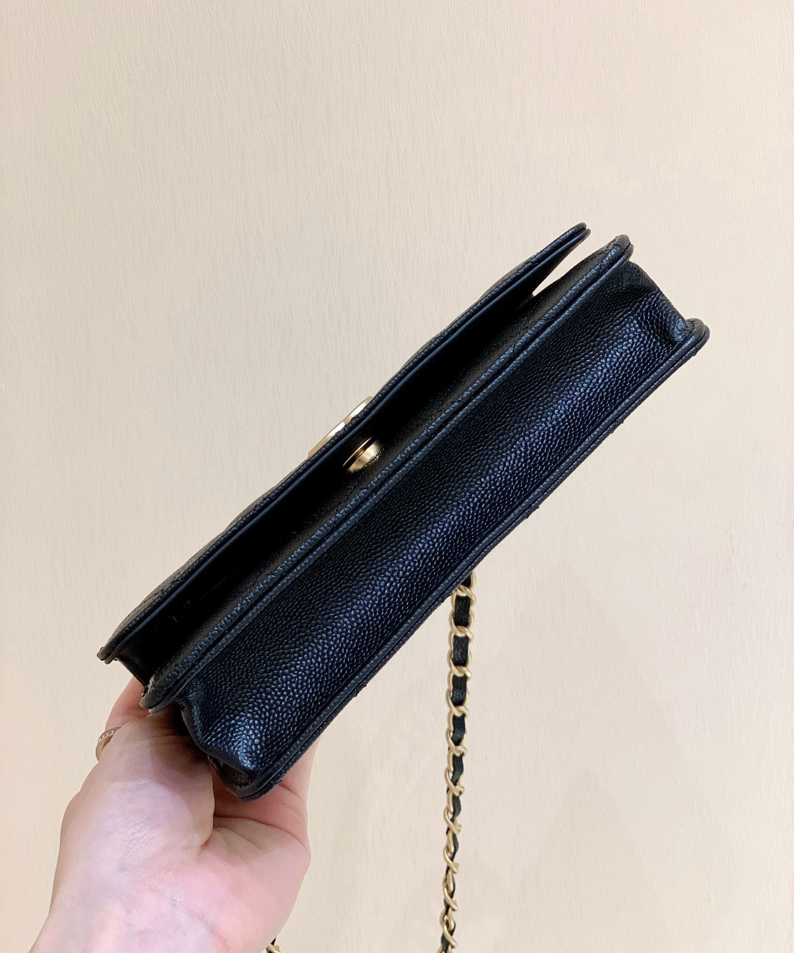 CHANEL 25S BLACK BAG IN 19 CAVIAR LEATHER