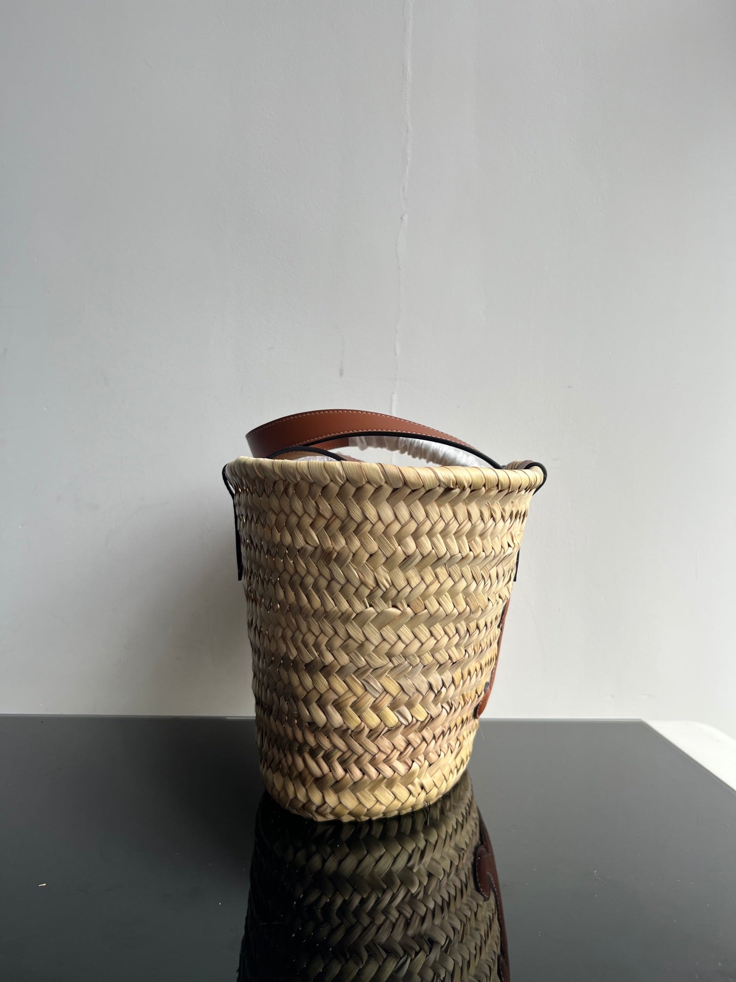 TRIOMPHE 35 BEIGE MOROCCAN RAFFIA FIBERS BAG