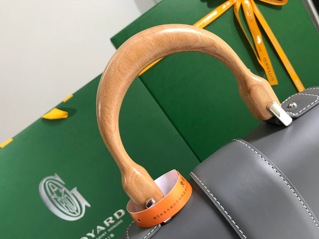 SAÏGON PM BAG 28 IN GREY GOYARDINE CANVAS AND CALFSKIN