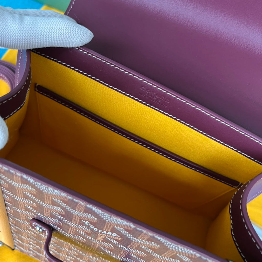 SAÏGON PM BAG 28 IN CANNON PINK GOYARDINE CANVAS AND CALFSKIN