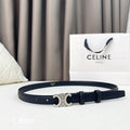 CL Belt 18mm Black Crocodile Embossed Calfskin Shw