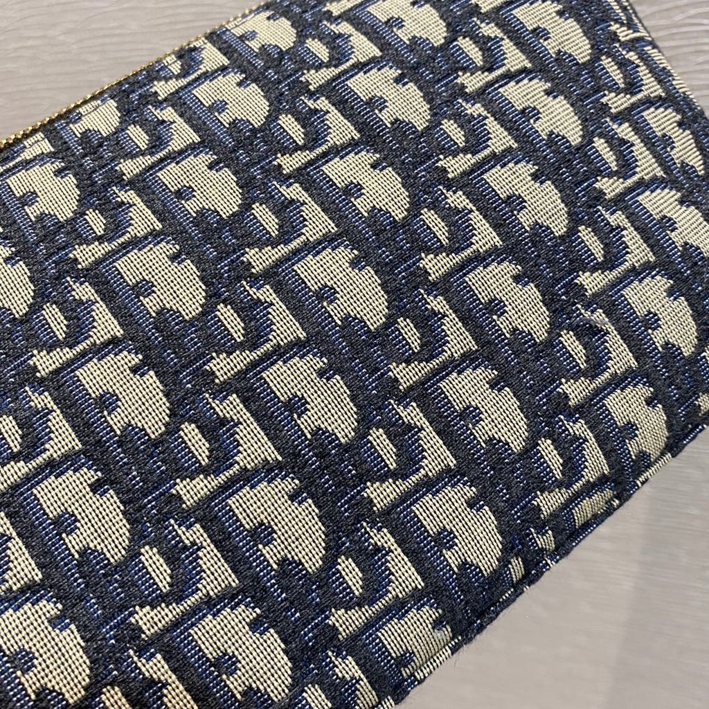 CD BUCKLE SHOULDER BAG 22 IN BLUE MONOGRAM OBLIQUE JACQUARD