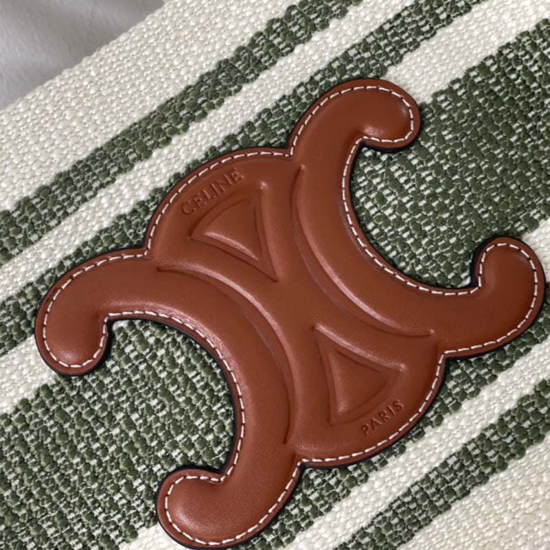 TRIOMPHE 29 FABRIC WHITE BLACK WITH BROWN LOGO